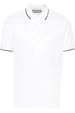 CANALI Polo med kontrastkant