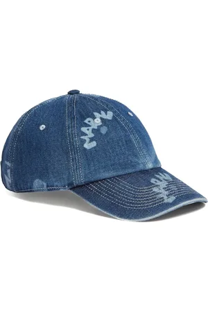 Marni Baseballkasket i denim med logotryk