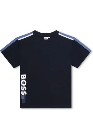 HUGO BOSS Sweatshirt med stribedetalje og logotryk