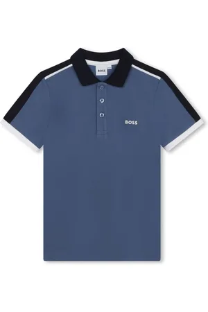 HUGO BOSS Polo med stribet kant og logotryk