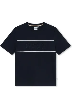 HUGO BOSS Sweatshirt med stribedetalje og logotryk