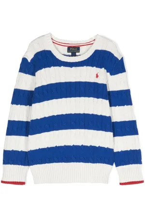 Ralph Lauren Stribet trøje med Polo Pony-motiv