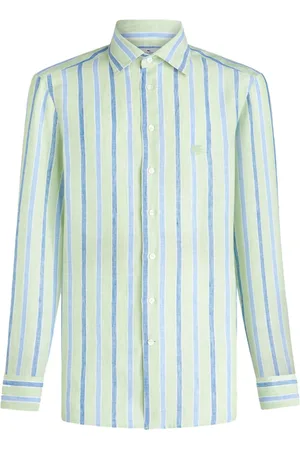 Etro Stribet skjorte med Pegaso-broderi