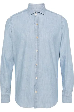ELEVENTY Chambray-skjorte med knapper