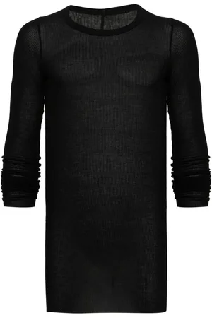 Rick Owens Ensfarvet ribbet tanktop