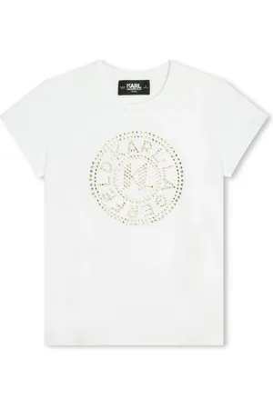 Karl Lagerfeld T-shirt i jersey med logoudsmykning