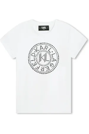 Karl Lagerfeld Udsmykket T-shirt i jersey med logo-bogstaver