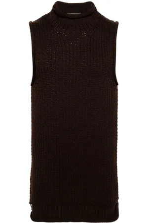 YOHJI YAMAMOTO Ribstrikket vest fra 00