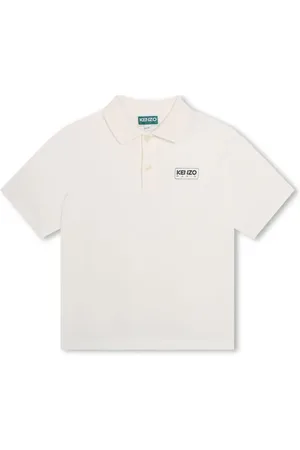 Kenzo Piqué-vævet polo med logotryk