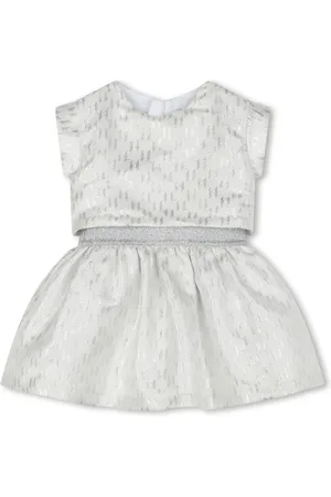 Karl Lagerfeld Kjole i jacquard med logo og metallisk finish