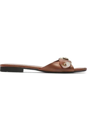 Nº21 Sandaler i læder med logo-bogstav