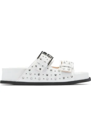 Nº21 Sandaler med krystaludsmykning og dobbelt rem