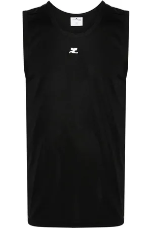 Courrèges Tanktop med logoapplikation