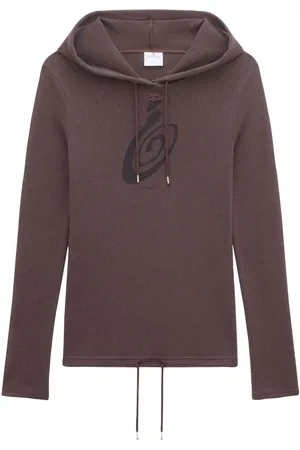 Courrèges Hættetrøje i mesh med logotryk