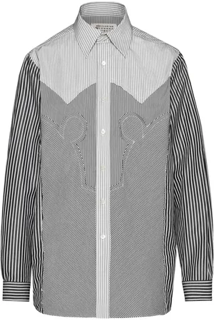 Maison Margiela Stribet Yoke skjorte