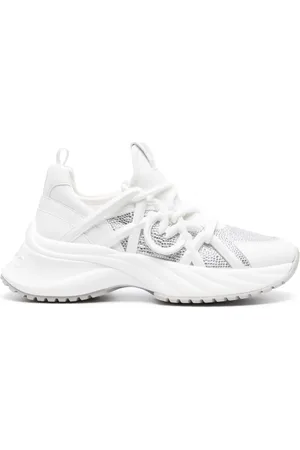 Pinko Sneakers i læder med rhinstenudsmykning