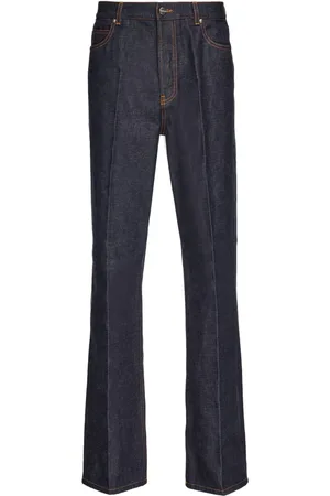 Salvatore Ferragamo Jeans med lige ben, logo-applikation og kontrastsyning