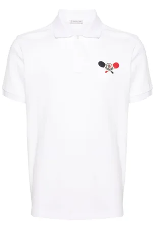 Moncler Piqué-vævet polo med logo
