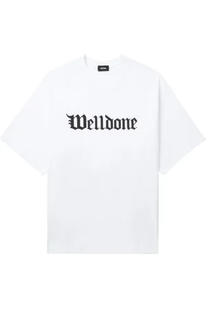 We11 Done T-shirt med gotisk logotryk