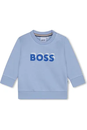 HUGO BOSS Sweatshirt med rund hals og logotryk