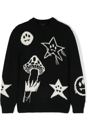 BARROW Striktrøje med stjerne-intarsia