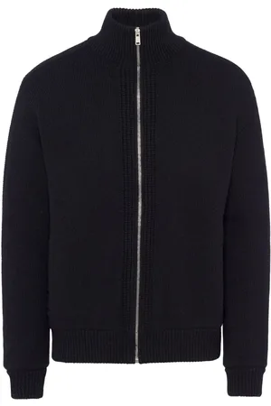 Prada Cardigan i uld og kashmir med trekantet logo