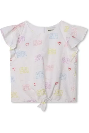 Sonia Rykiel Enfant Bluse med krystaludsmykning