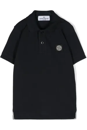 Stone Island Polo i piqué med kompasmærke