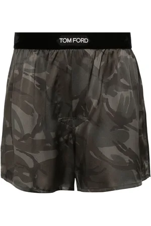 Tom Ford Slips i silke med kamuflagetryk