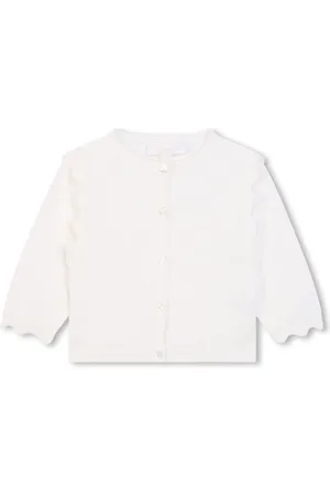 Chloé Cropped cardigan med takket kant