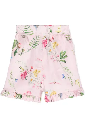 MONNALISA Blomstrede shorts med flæser