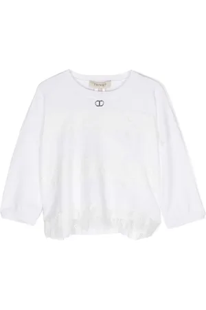 Twin-Set Strikket top med blondedetalje
