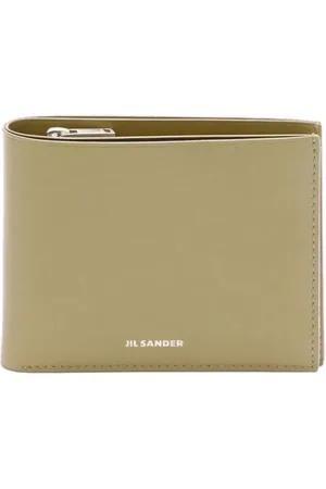 Jil Sander Foldepung i læder med præget logo