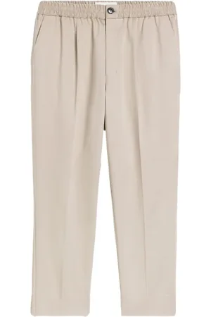 Ami Cropped bukser med elastisk talje