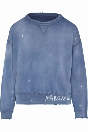 Maison Margiela Bomuldssweater med håndskrevet logo
