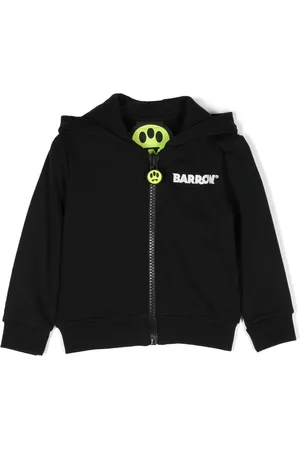BARROW Hættetrøje med logotryk og lynlås