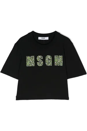 Msgm T-shirt med logoapplikation