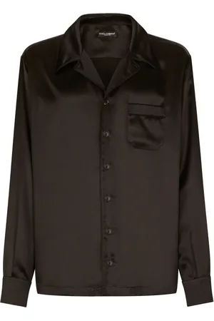 Dolce & Gabbana Silkeskjorte med cubansk krave
