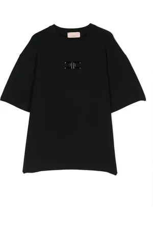 Elisabetta Franchi T-shirt med logo-applikation
