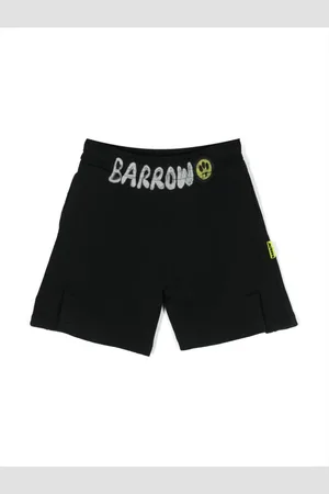 BARROW Shorts med slitageeffekt og logotryk