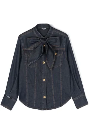 Balmain Silkenederdel med prægede knapper