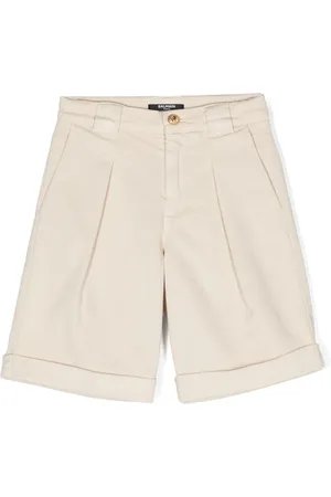 Balmain Skræddersyede shorts i twill med plisseringer