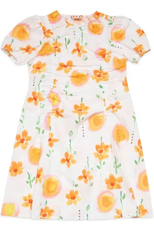 Marni Sunny Day kjole i poplin med blomstret tryk