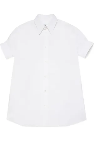 Maison Margiela Skjortekjole i poplin med broderet logo