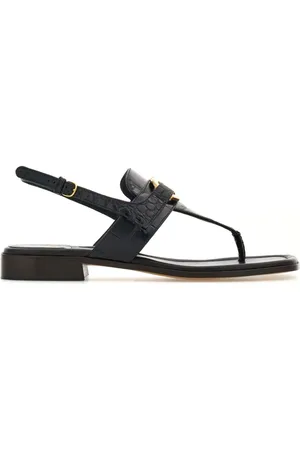 Salvatore Ferragamo Lædersandaler med Gancini-spænde