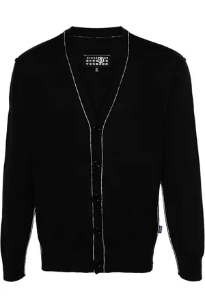 Maison Margiela Strikket cardigan med synlig søm