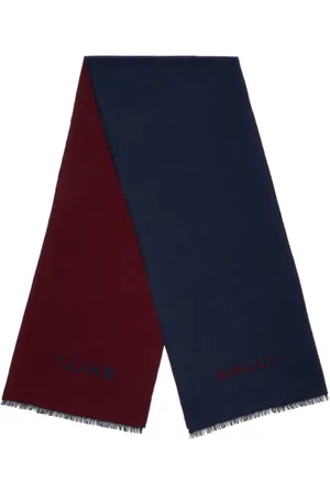 Bally Intarsia-strikket tørklæde med logo