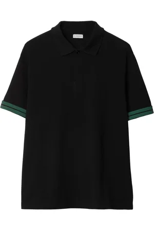 Burberry Striped-cuff polo shirt