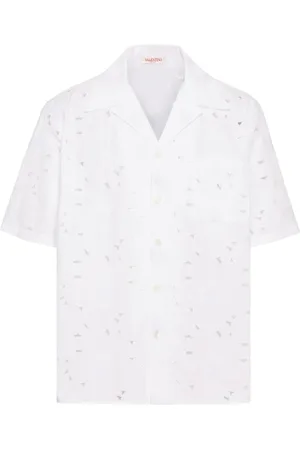 VALENTINO GARAVANI Bowling-skjorte i broderie-anglaise