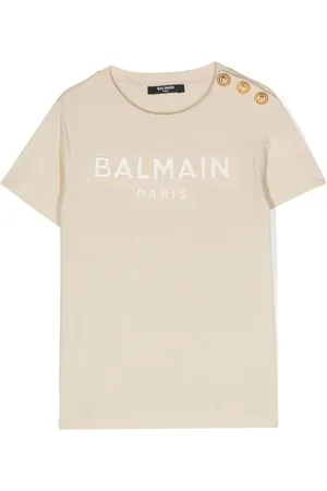 Balmain T-shirt med logobroderi